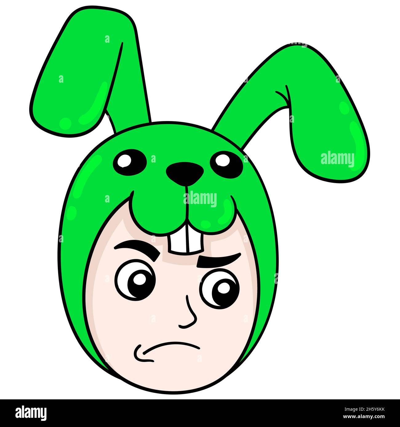 boy wearing rabbit head costume costume Stock Vector Image & Art - Alamy
