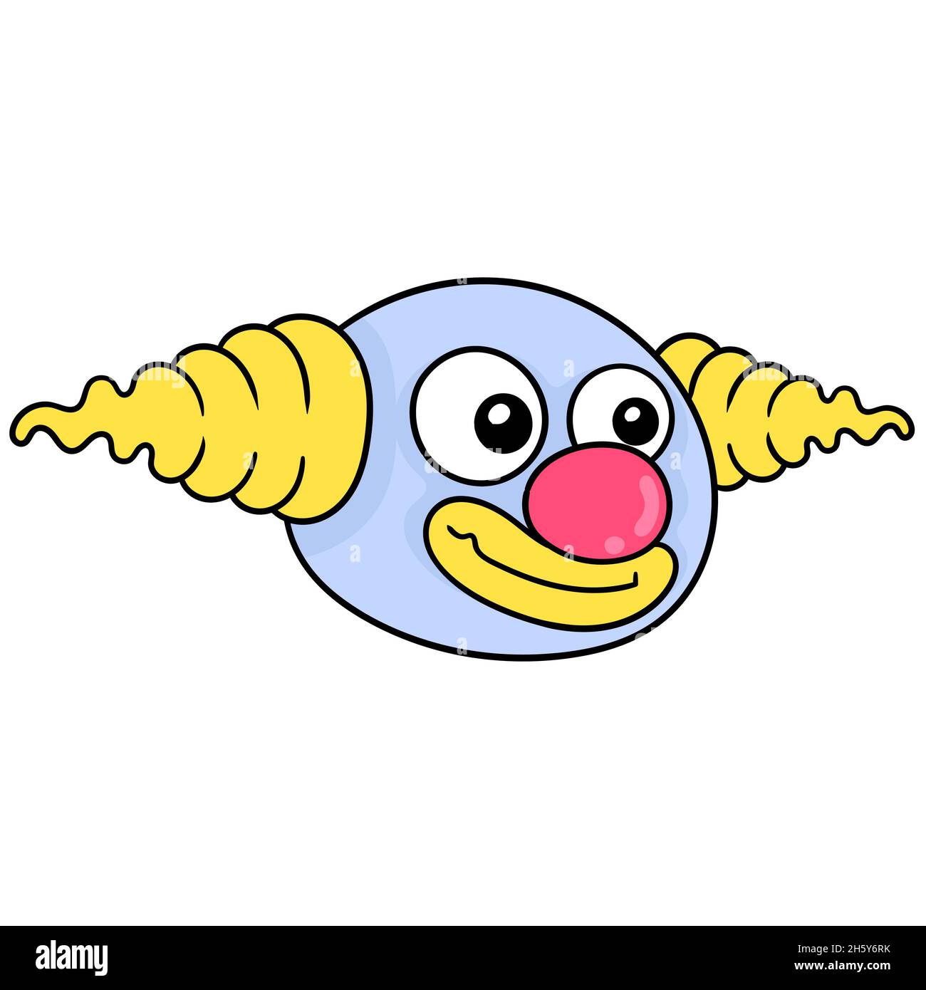 funny face clown head with humorous make up Stock Vector Image & Art ...