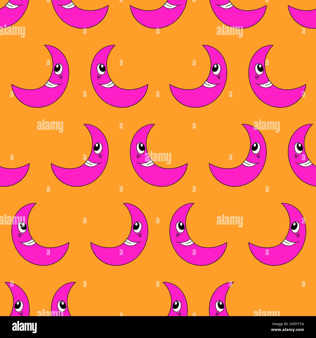 crescent moon seamless repeat pattern Stock Vector Image & Art - Alamy