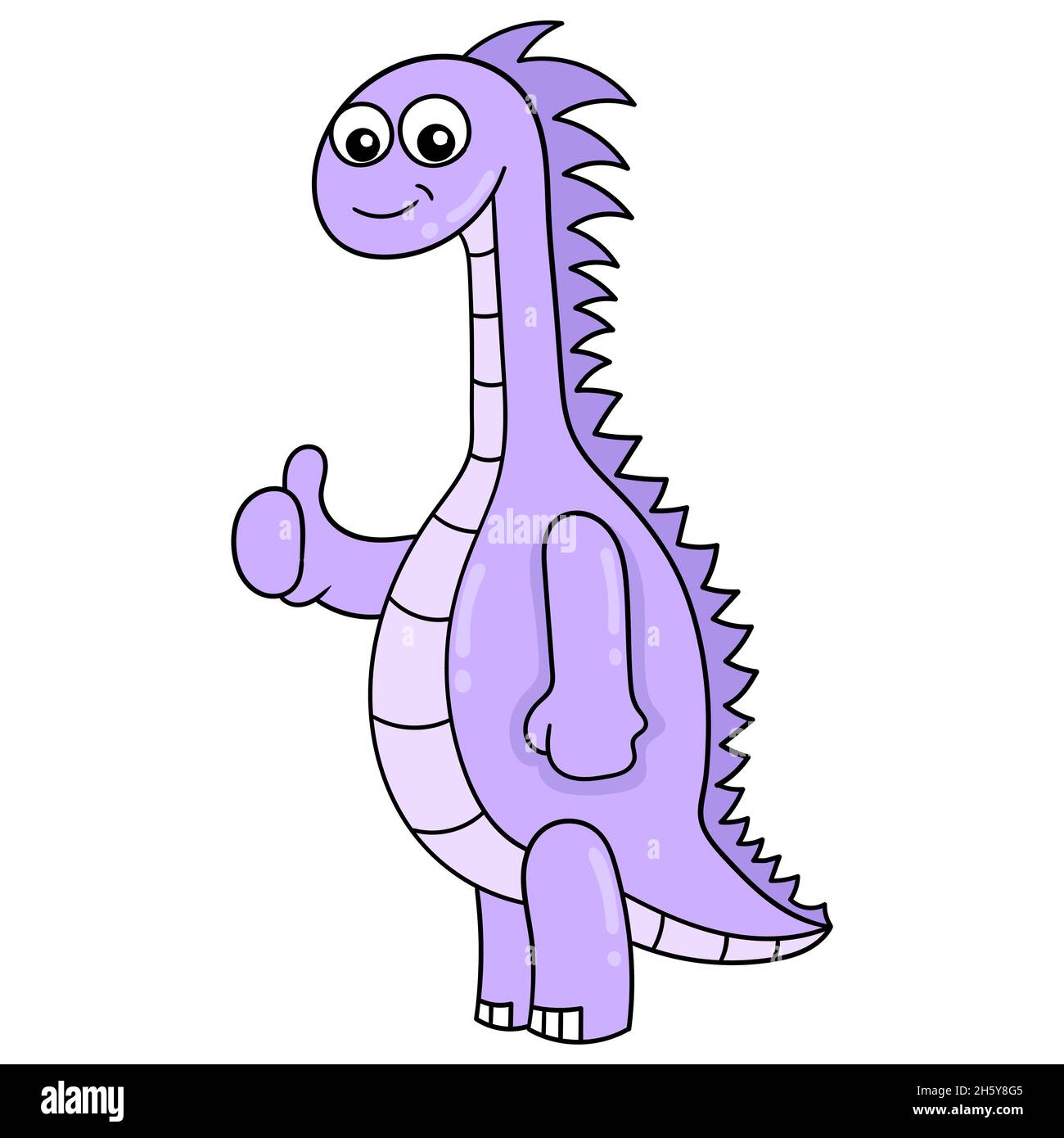 cute purple long neck dinosaur Stock Vector Image & Art - Alamy