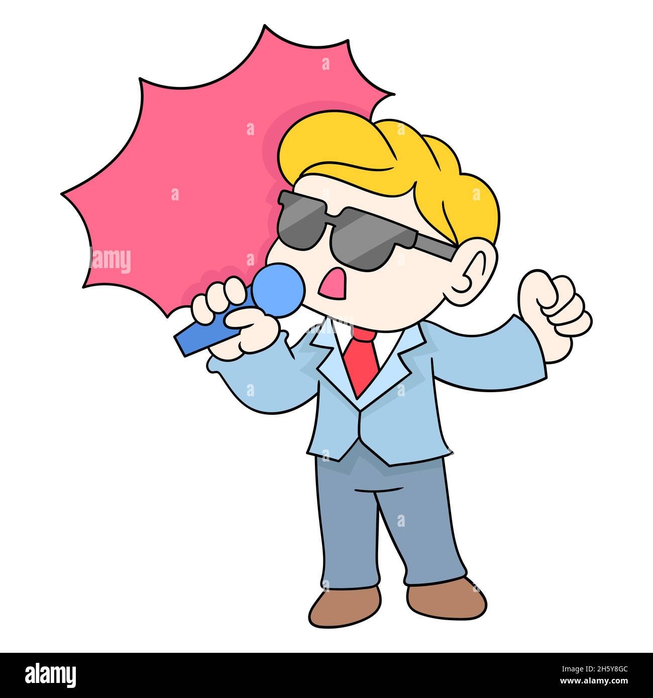 template of a person holding a microphone Stock Vector Image & Art Alamy