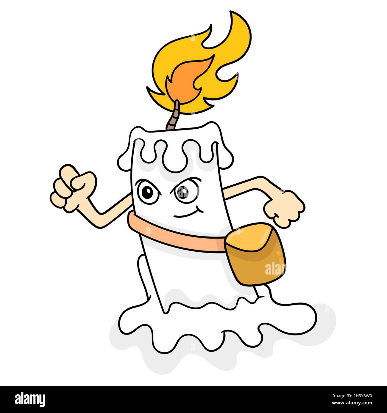 candle fire carrying bags running in hurry Stock Vector Image & Art Alamy