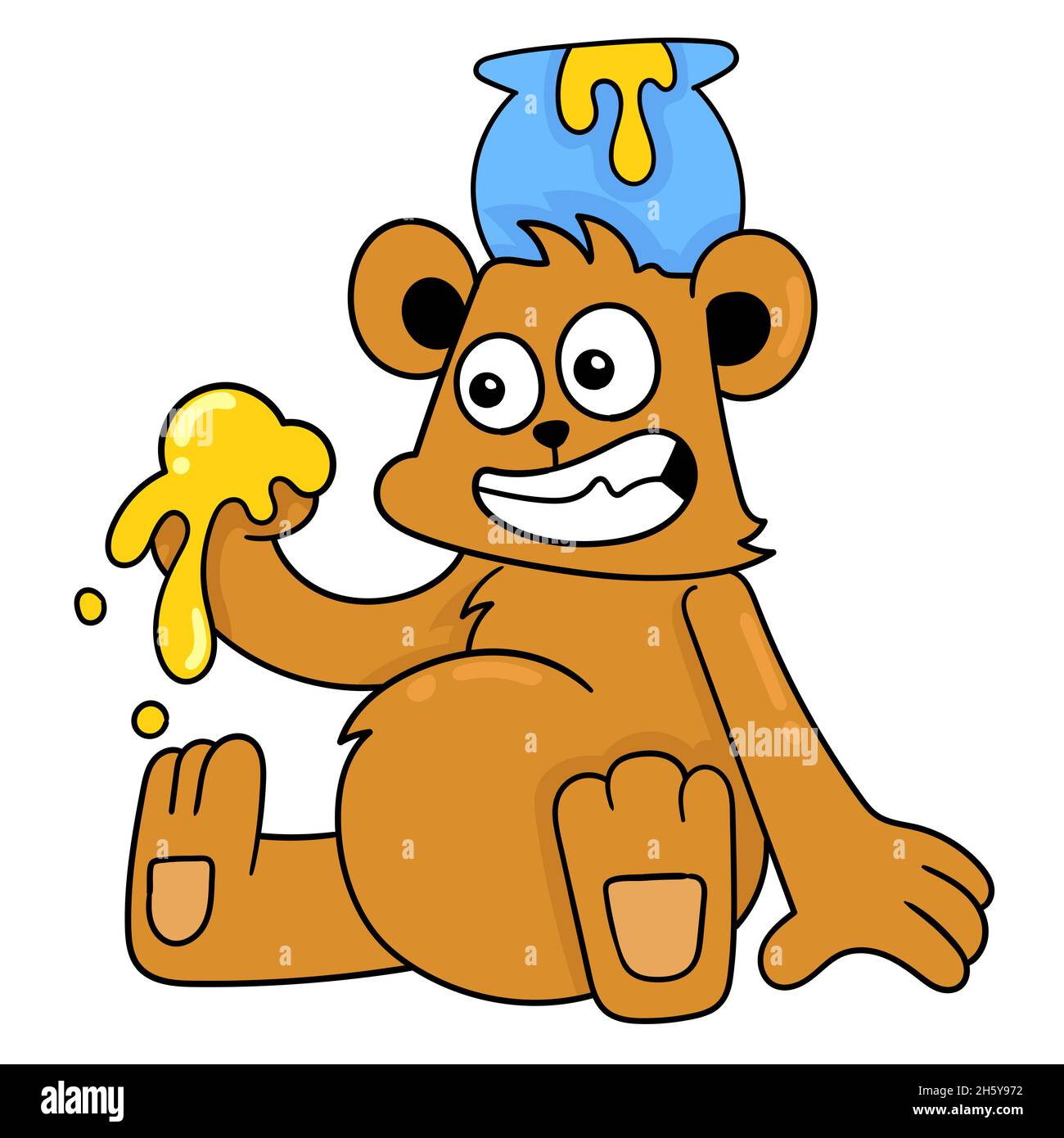 bear playing sweet honey Stock Vector Image & Art - Alamy