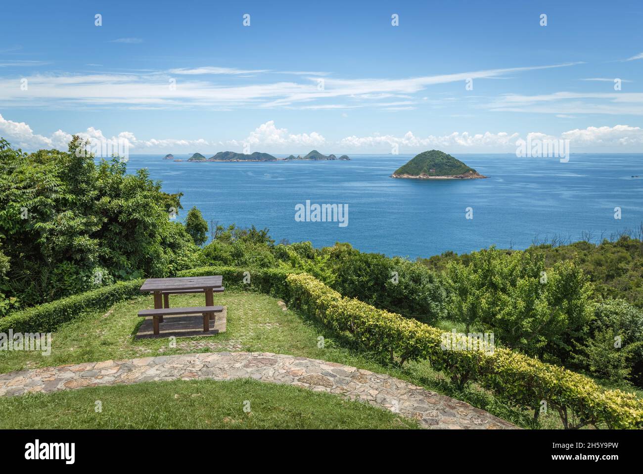 Bright day in picnic area of Tai Au Mun, the Clear Water Bay Country