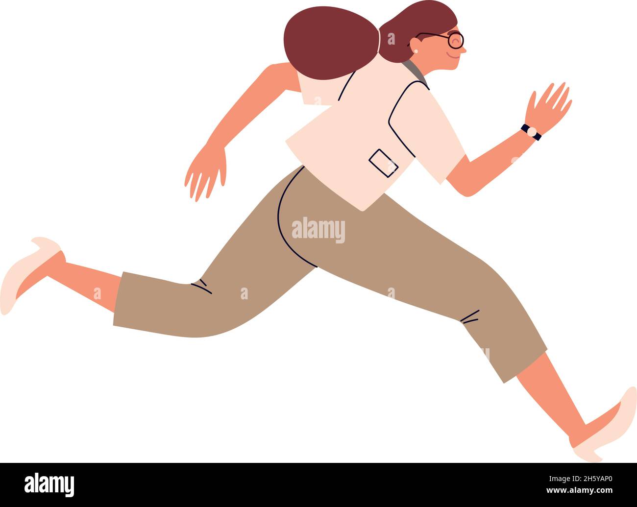employee woman running Stock Vector Image & Art - Alamy
