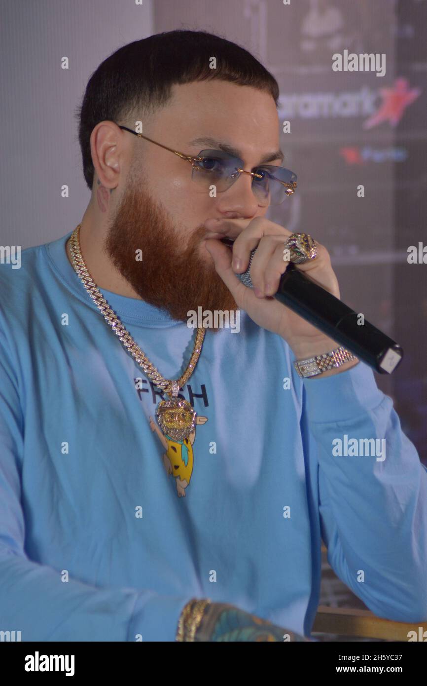 Non Exclusive: Puerto Rican rapper Miky Woodz, poses for photos during ...