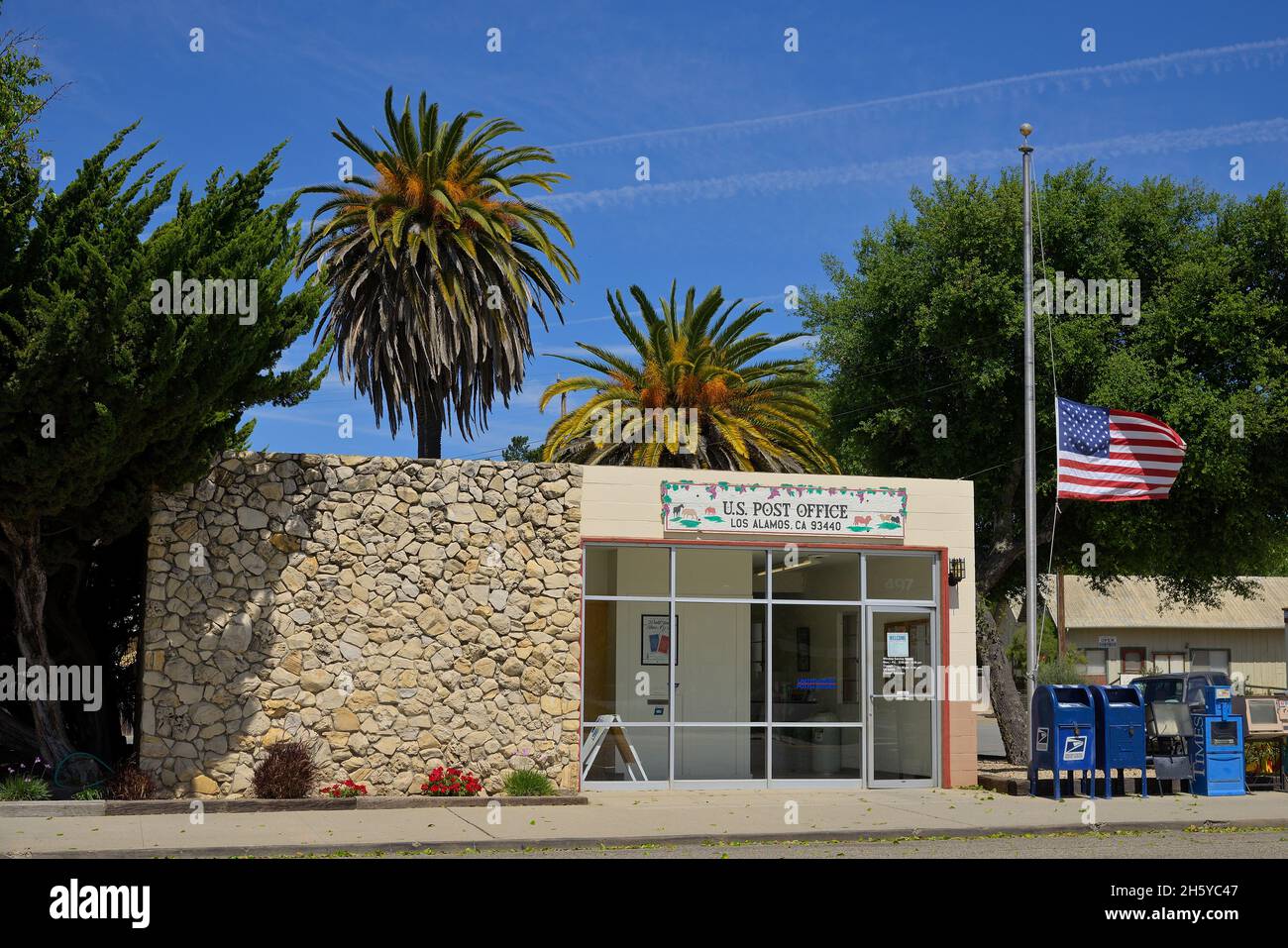 The small town of Los Alamos (The Cottonwoods), near Lompoc CA Stock Photo