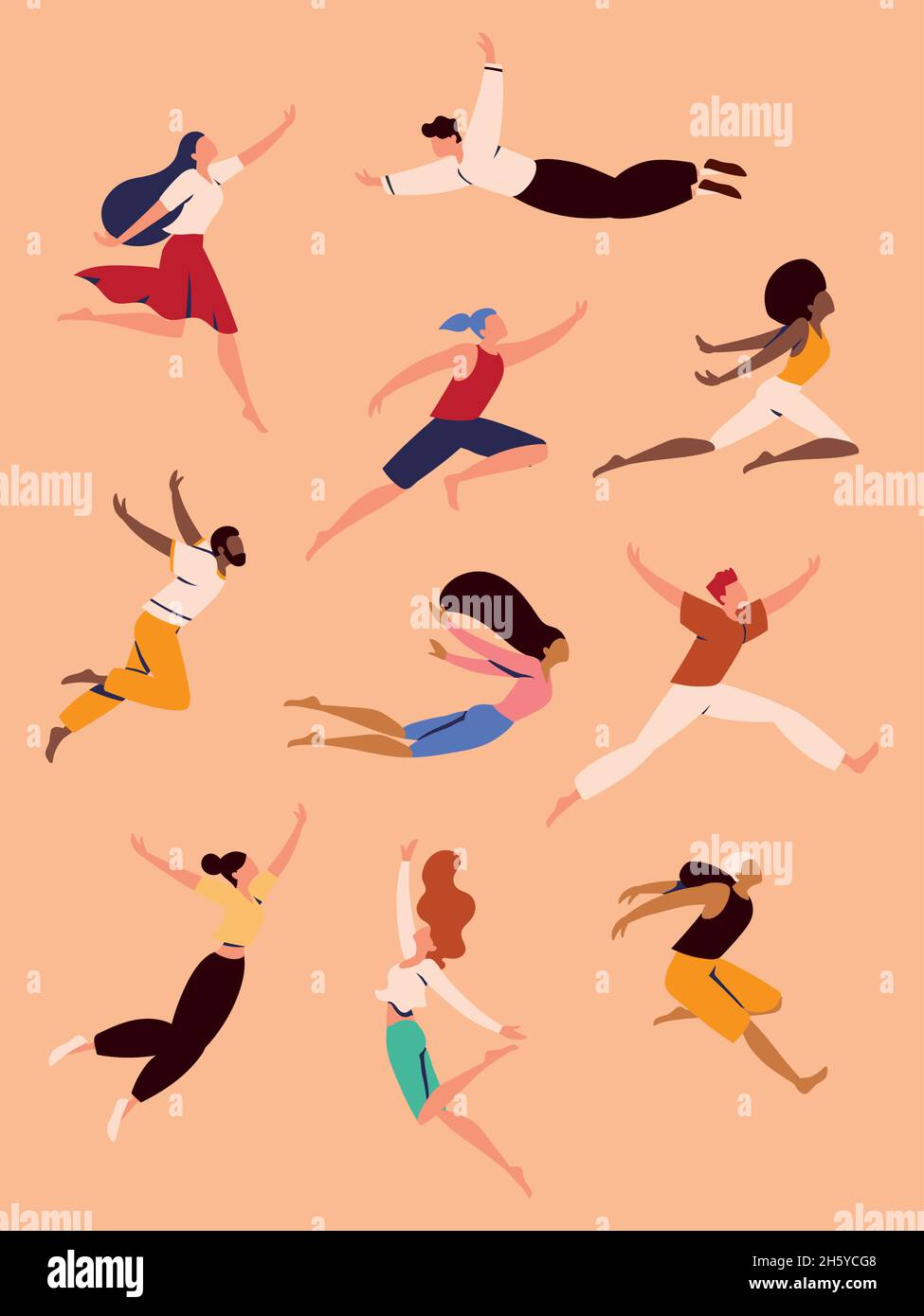 freedom people floating Stock Vector Image & Art - Alamy
