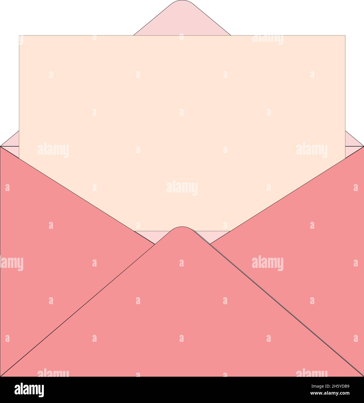 A letter in a pink envelope. Use it to send a message to someone. Stock Vector