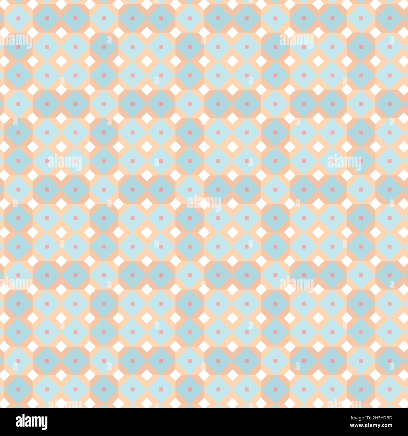 Pattern made of squares of various colors. It seems complicated, but it is regular, and it also causes optical illusion. Stock Vector