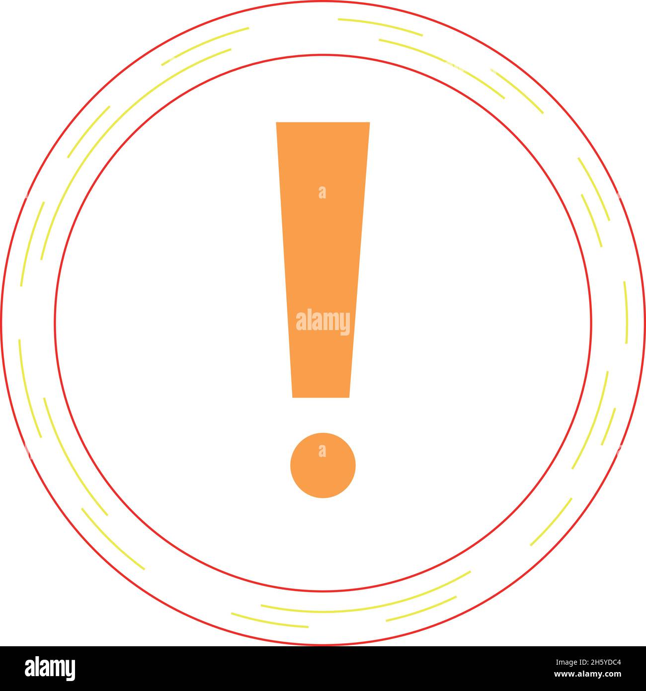Exclamation mark in the circle. It can be used to alert risks or to focus attention. Stock Vector
