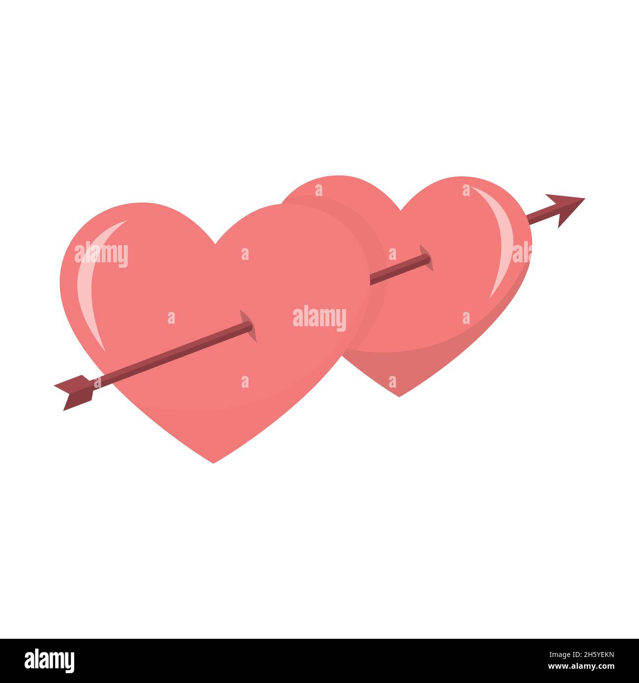 Heart pierced arrow drawn Stock Vector Images - Alamy