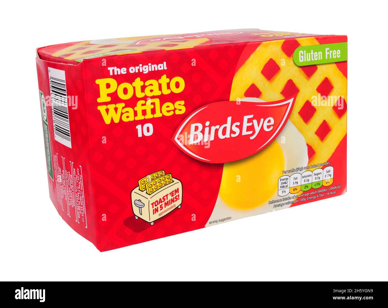 Box of 10 frozen Birds Eye potato waffles Stock Photo Alamy