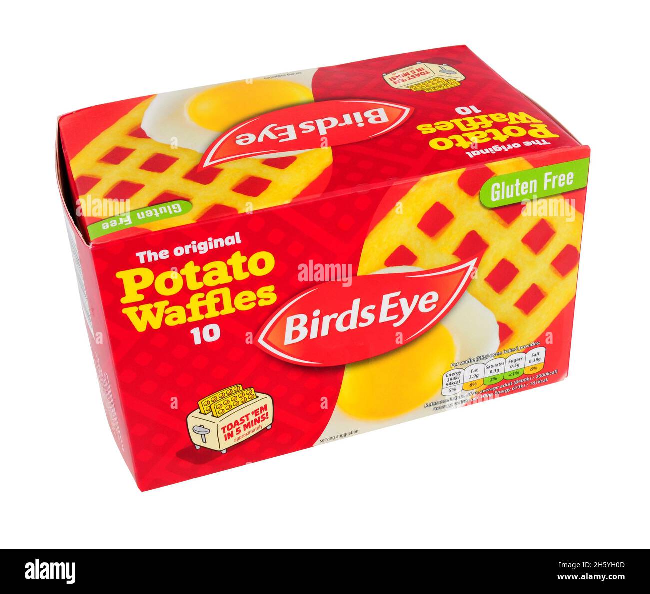 Box of 10 frozen Birds Eye potato waffles Stock Photo Alamy