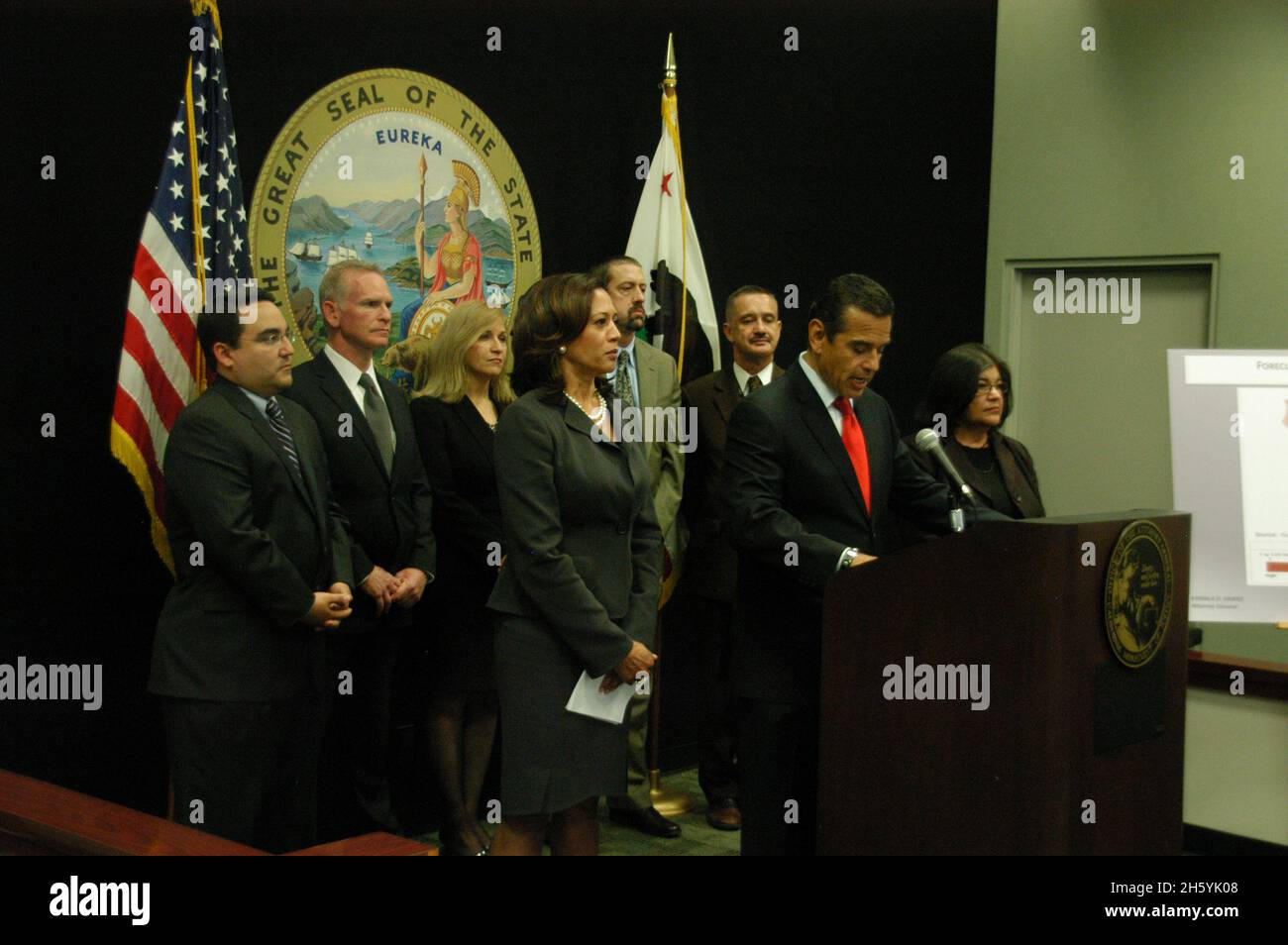 Attorney General Kamala Harris announces the creation of a Mortgage Fraud Strike Force to Protect Homeowners ca. May 23, 2011 Stock Photo