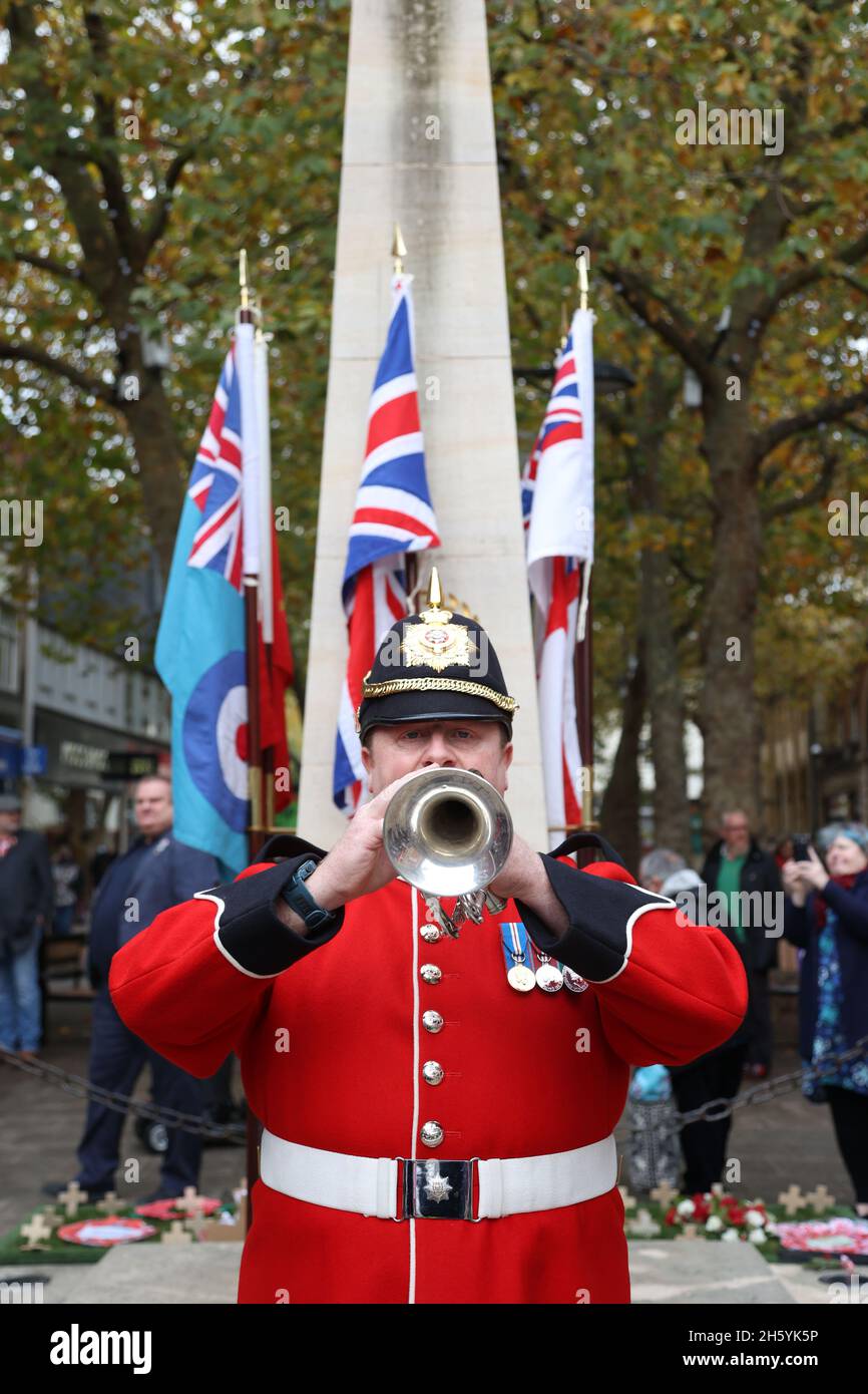 Peterborough, UK. 11th Nov, 2021. Jason Hobson (Royal Anglian regiment