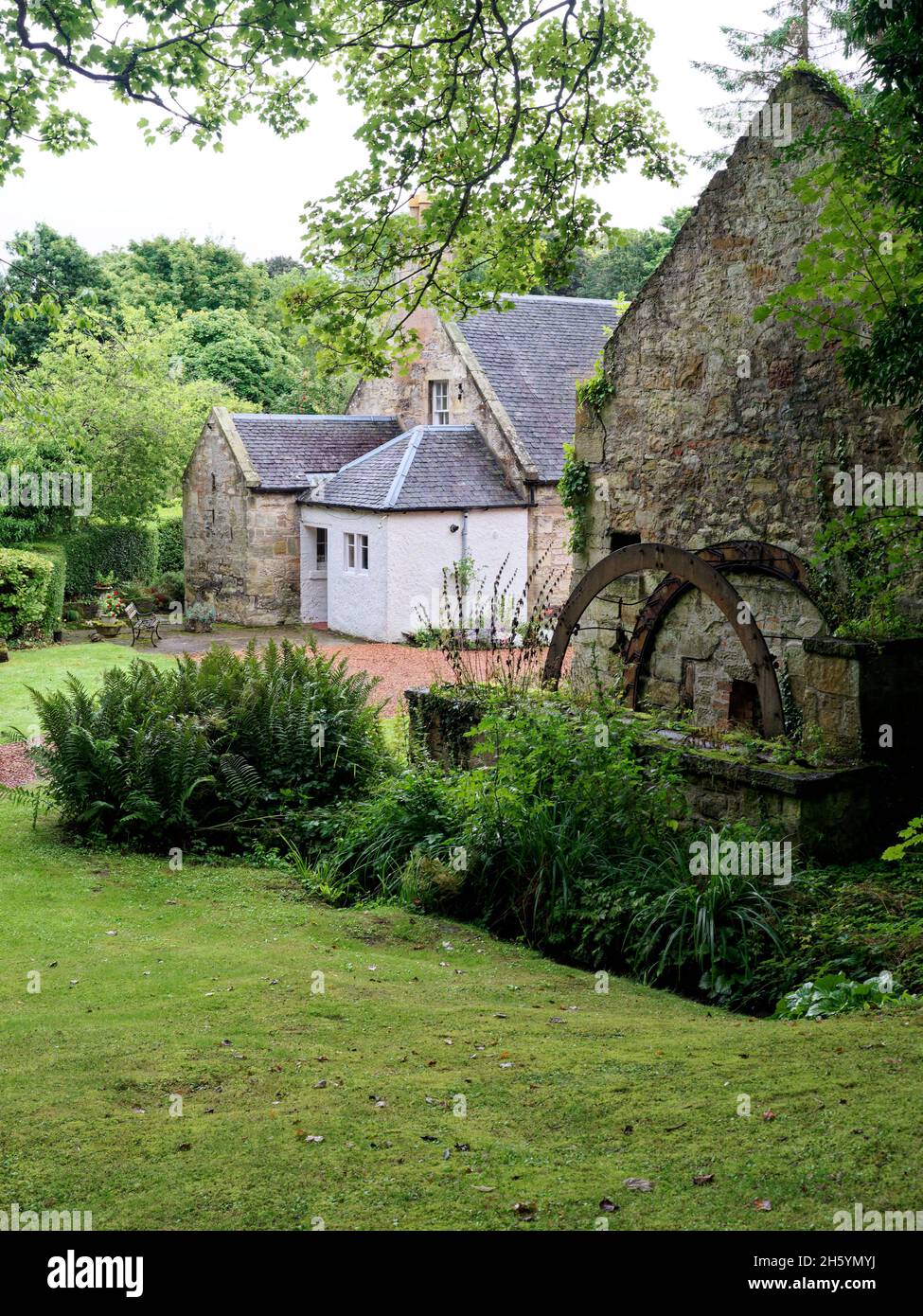 Watermill, Kinness Burn, St Andrews, Fife, Scotland, UK, GB Stock Photo