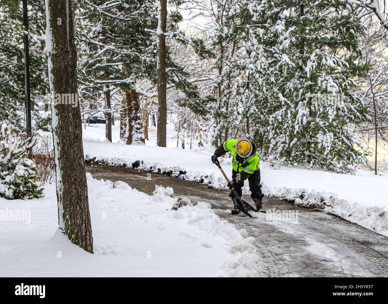 Lyndon Baines Johnson Memorial Grove on the Potomac in DC Stock Photo