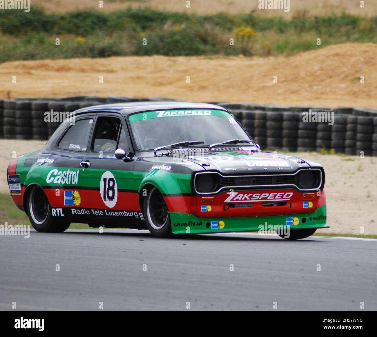 Steve Brown 1970 Zakspeed Ford Escort, at the official opening of Hampton Downs, Bruce McLaren Festival of Motor Racing NZ 2010 Stock Photo