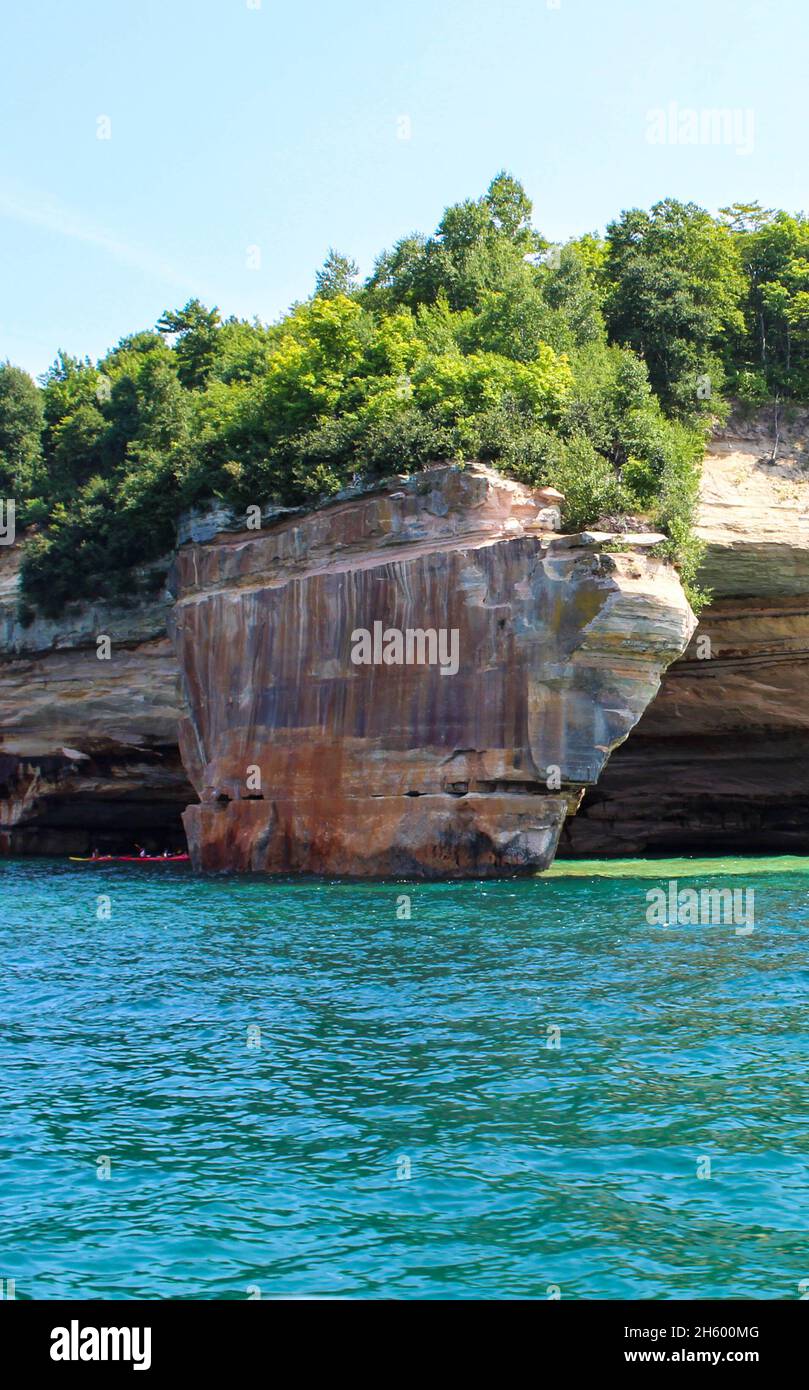 Pictured Rocks National Lakeshore in Michigan Stock Photo Alamy