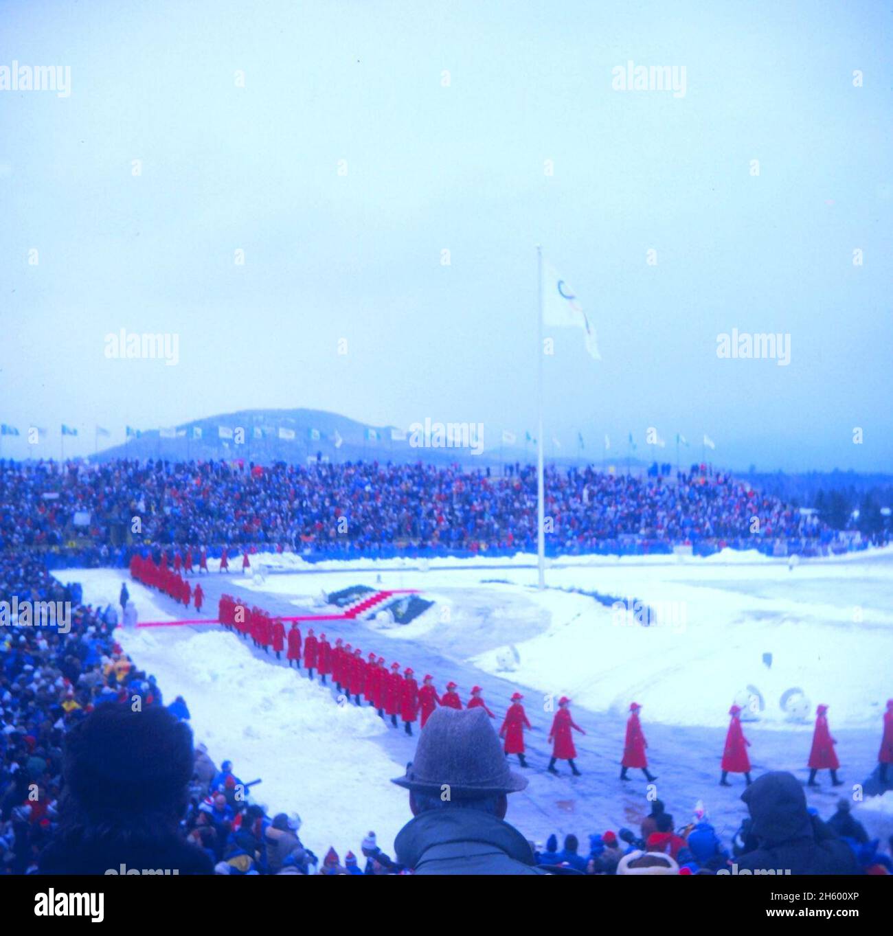Ceremony at the 1980 Winter Olympics.  ca.   February 1980 Stock Photo