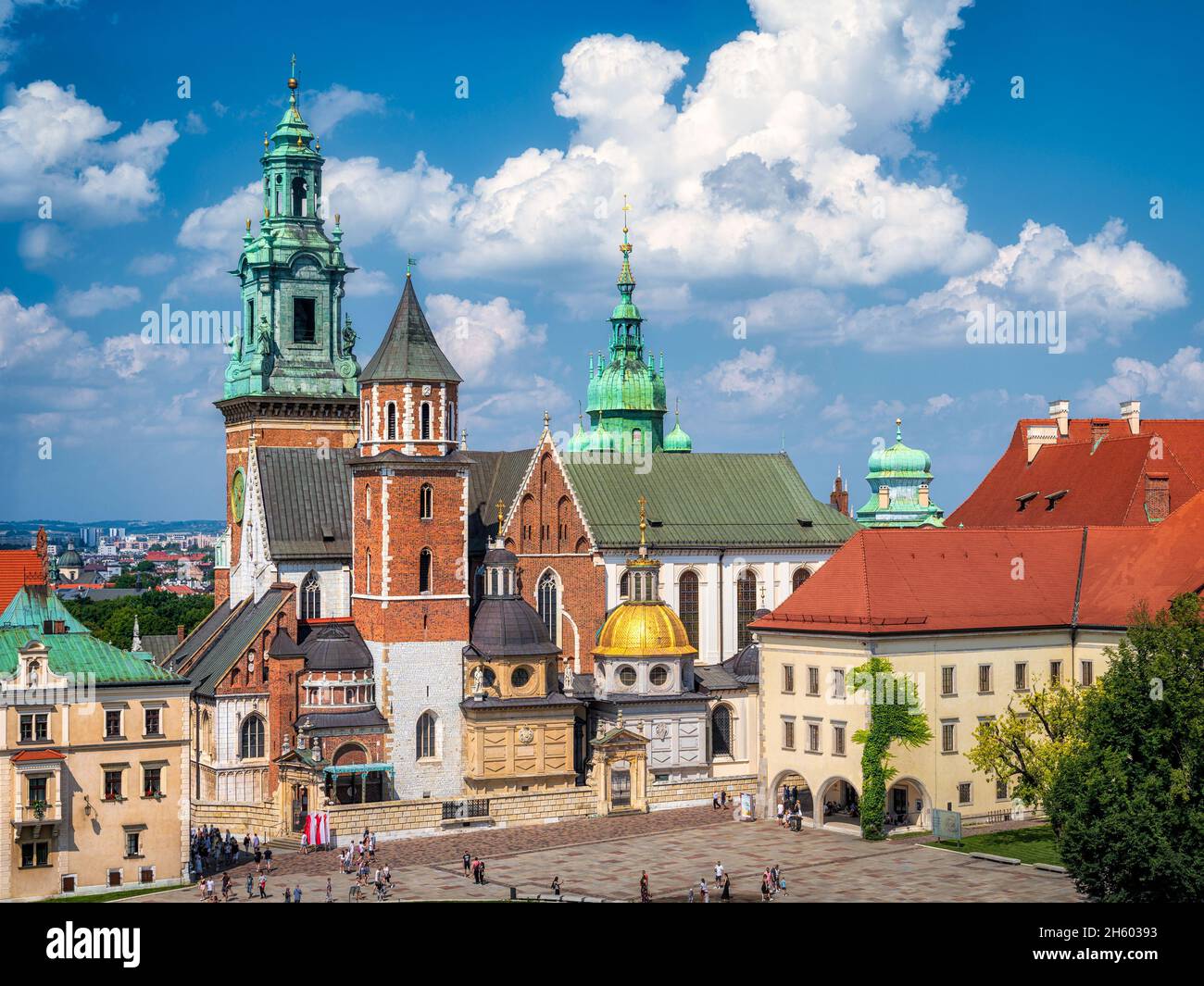 Wawel castle in Krakow, Poland on a sunny day Stock Photo