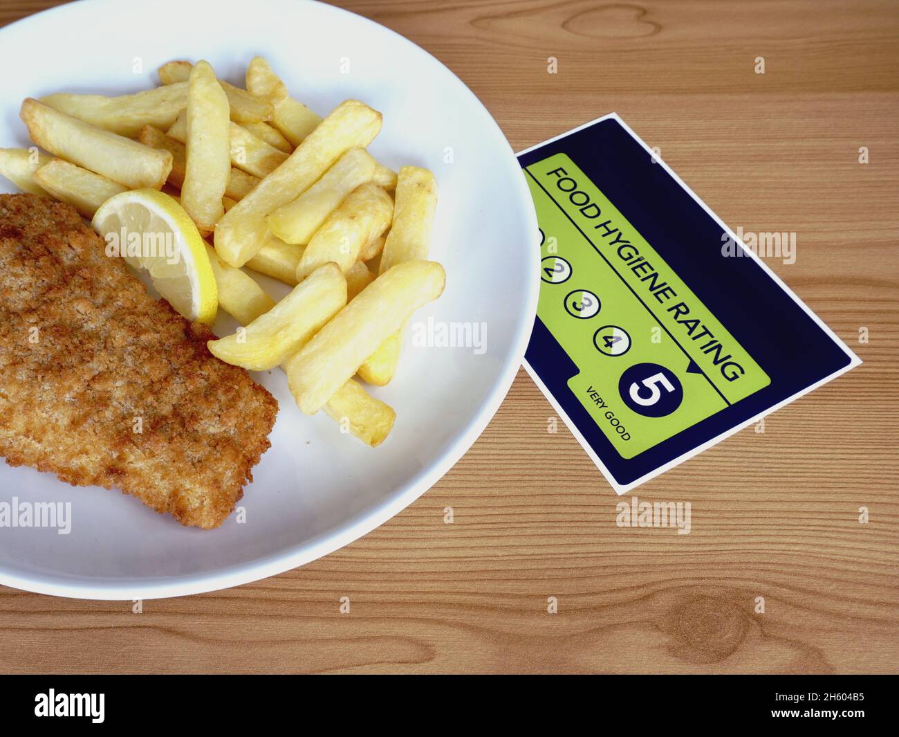 Traditional British fish and chips and VERY GOOD food hygiene rating