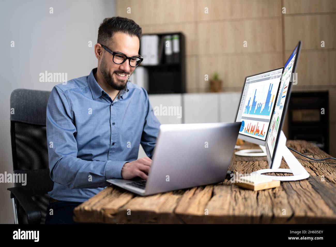 Business Data Analytics Dashboard And KPI Performance Stock Photo