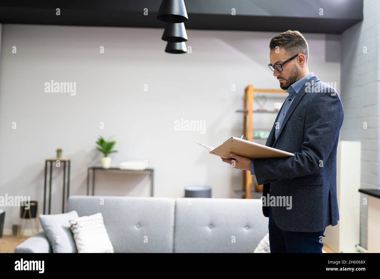 Real Estate House Appraisal And Home Check Stock Photo