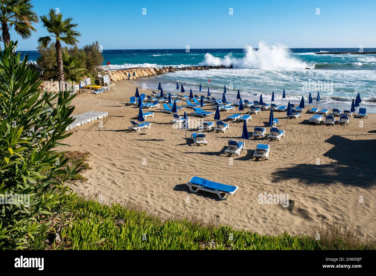 Green Bay beach resort, Protaras, Cyprus. Stock Photo