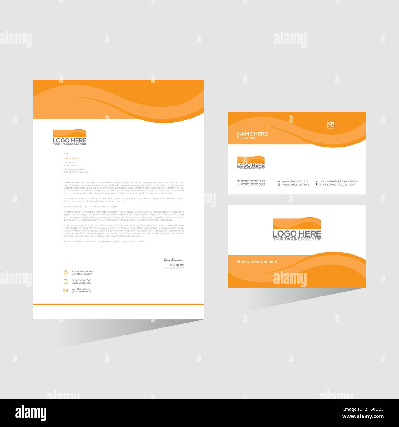 vector Letterhead and Business Card Design Stock Vector Image & Art - Alamy
