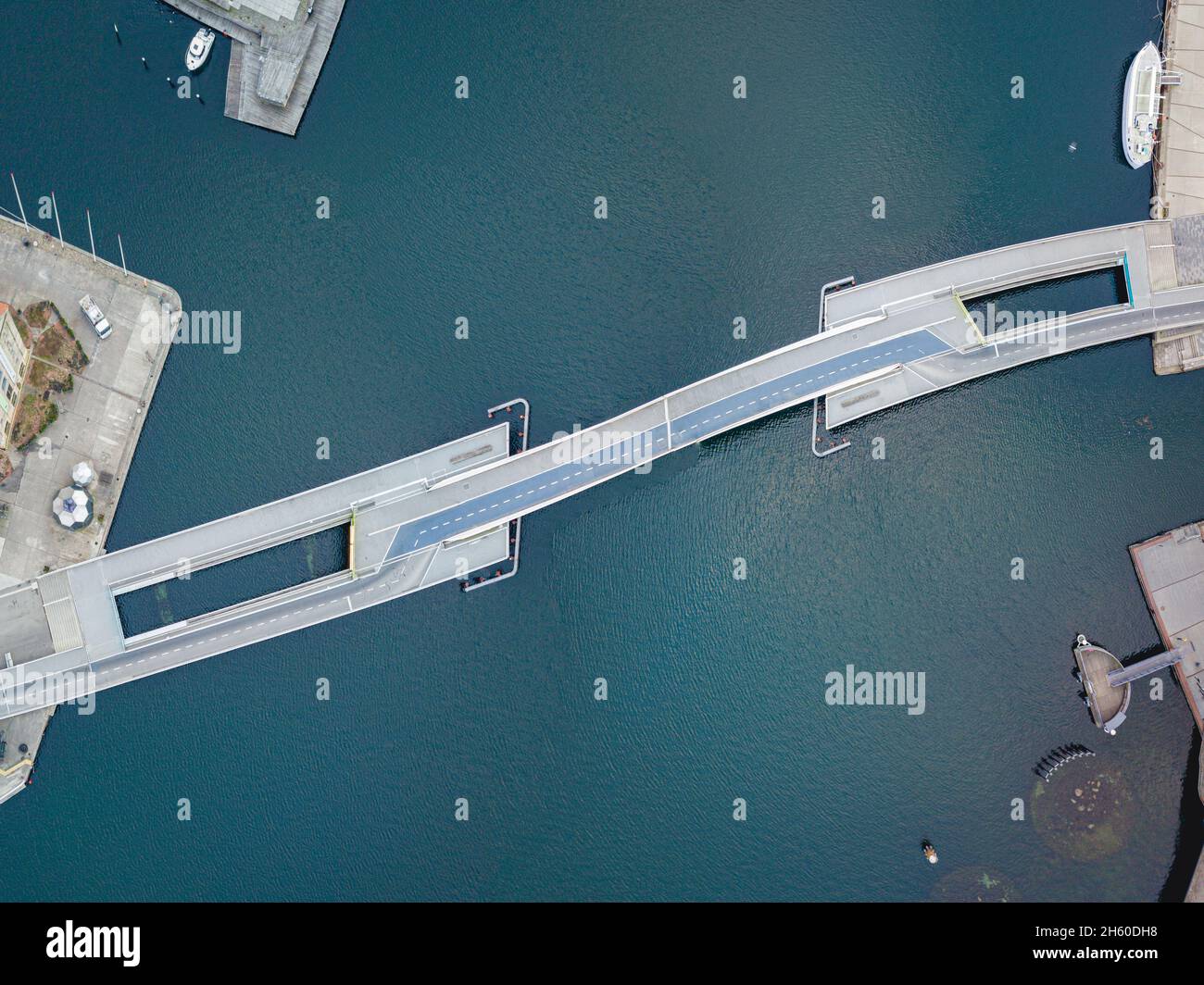 Aerial View of Inner Harbor Bridge in Copenhagen Stock Photo