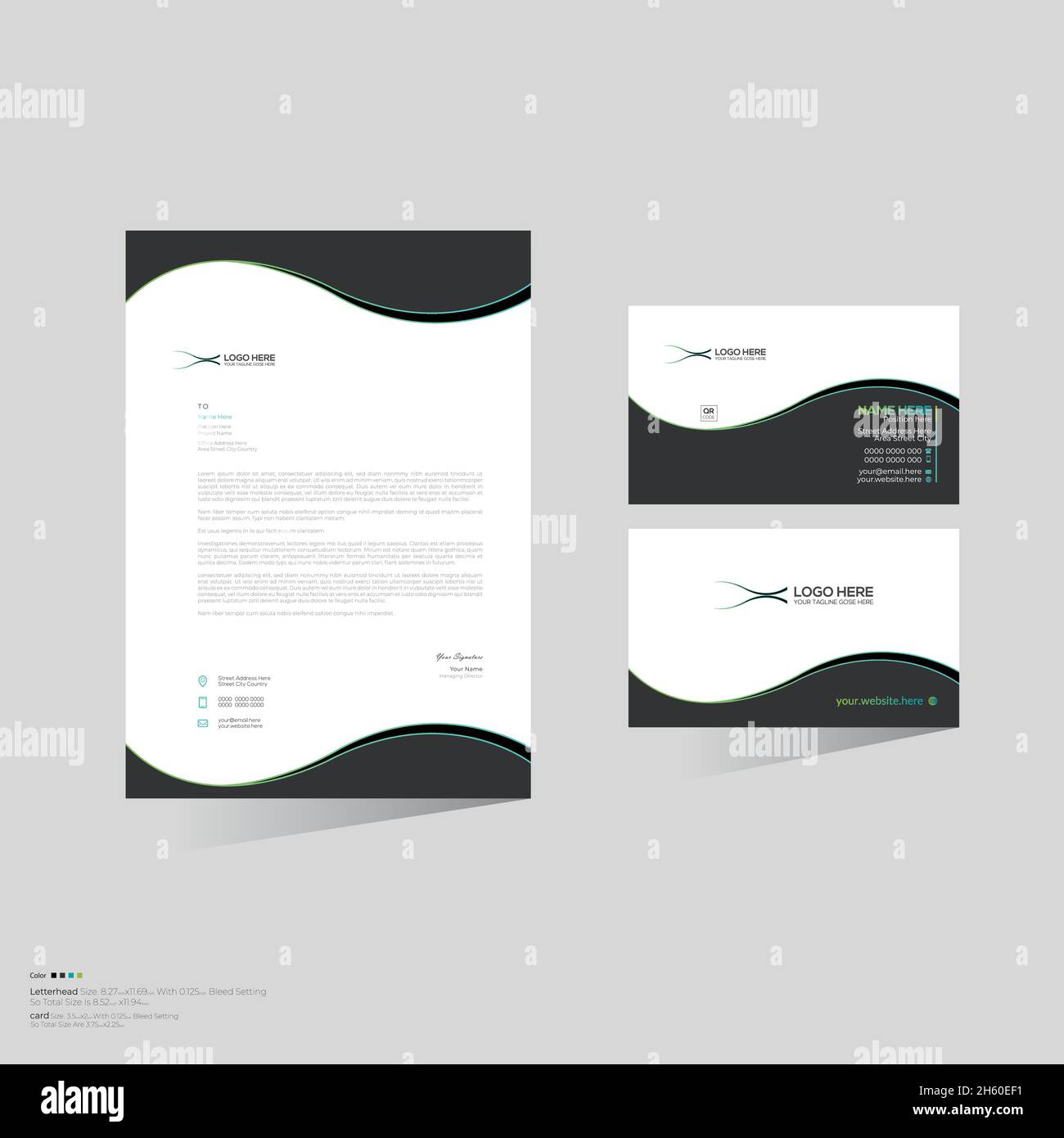 vector Letterhead and Business Card Design Stock Vector Image & Art - Alamy