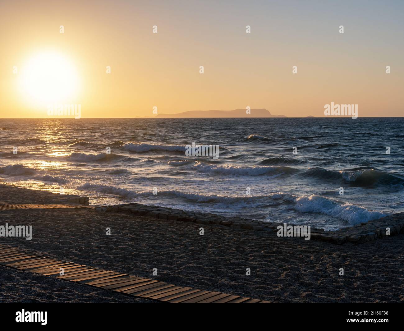 Summer background with tropical beach during sunset. Holiday vacation ...