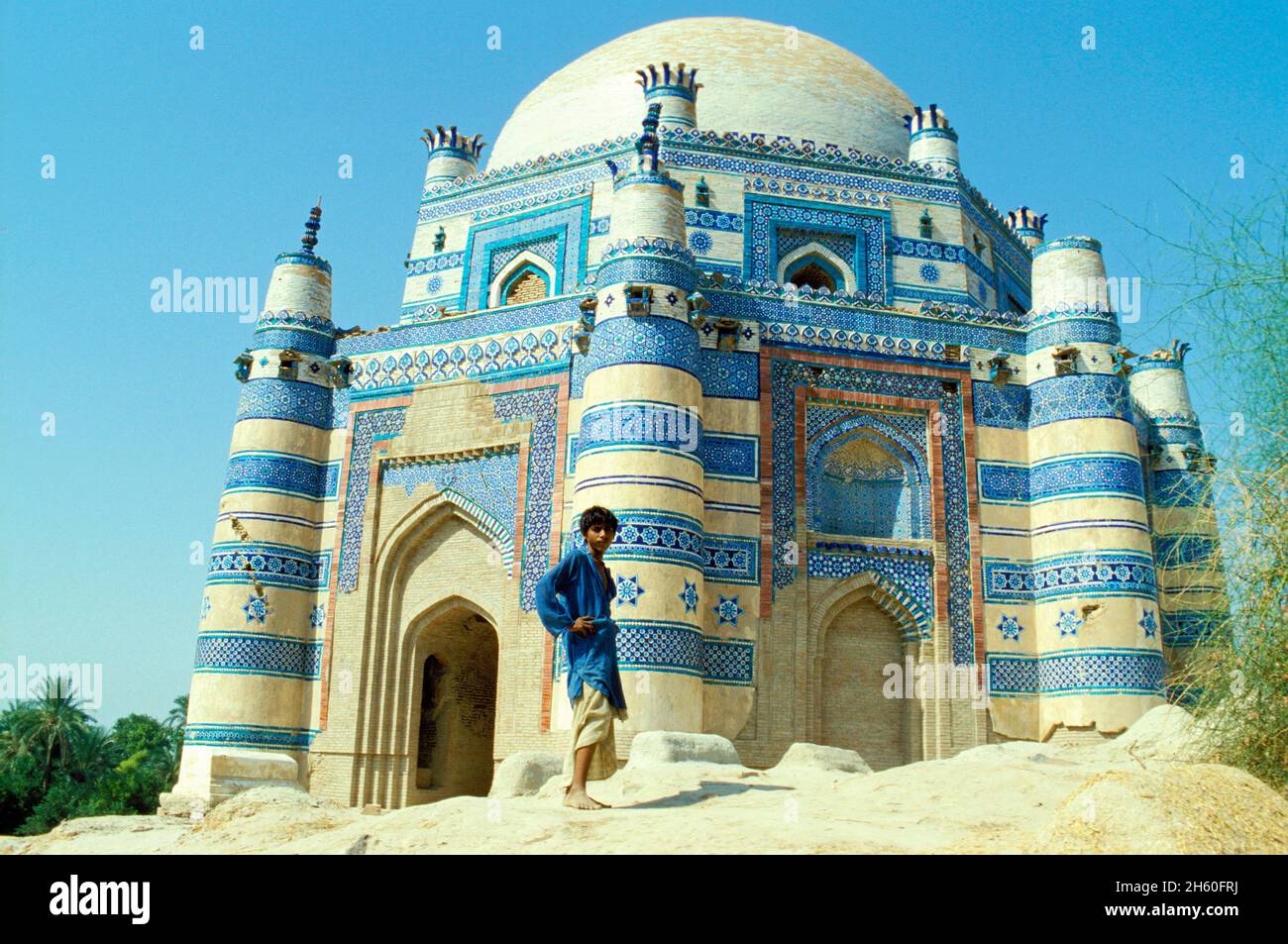 Pakistan, Punjab province, Uch e Sharif, Bibi Jiwandi tomb Stock Photo