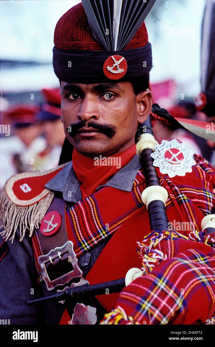 Pakistan, Balouchistan, camel fair of Sibi, pakistan army on traditional costume Stock Photo