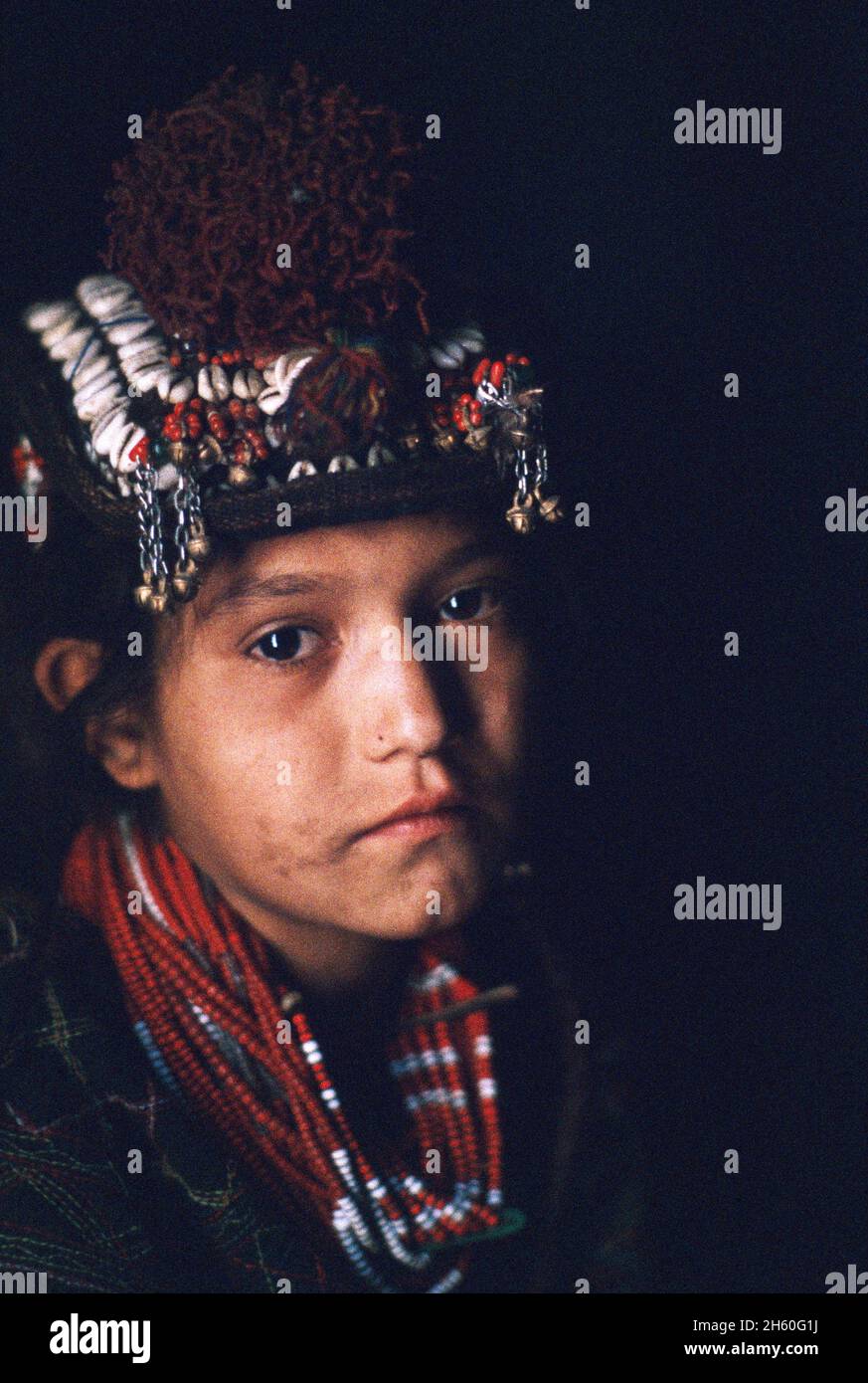 Kalash ethnic group,Rumbur valley, Chitral area, Khyber Pakhtunkhwa, Pakistan. Stock Photo