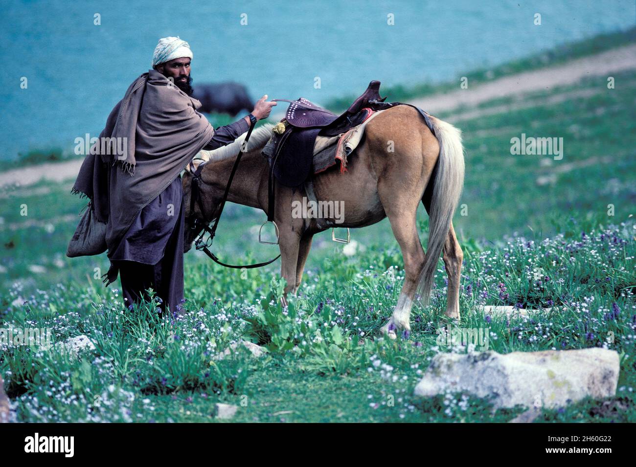 Saïful Muluk lake, Kaghan valley, Khyber Pakhtunkhwa, Pakistan Stock Photo