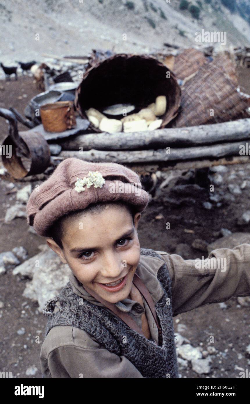 Kalash ethnic group. Rumbur valley. Chitral area. Khyber Pakhtunkhwa, Pakistan. Stock Photo