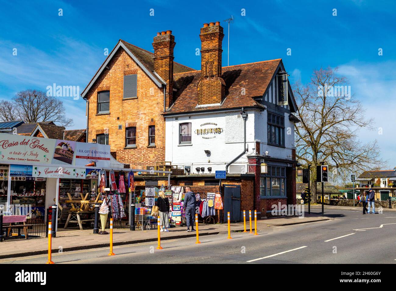 Exterior of Browns Brasserie and Bar, Windsor, Berkshire, UK Stock