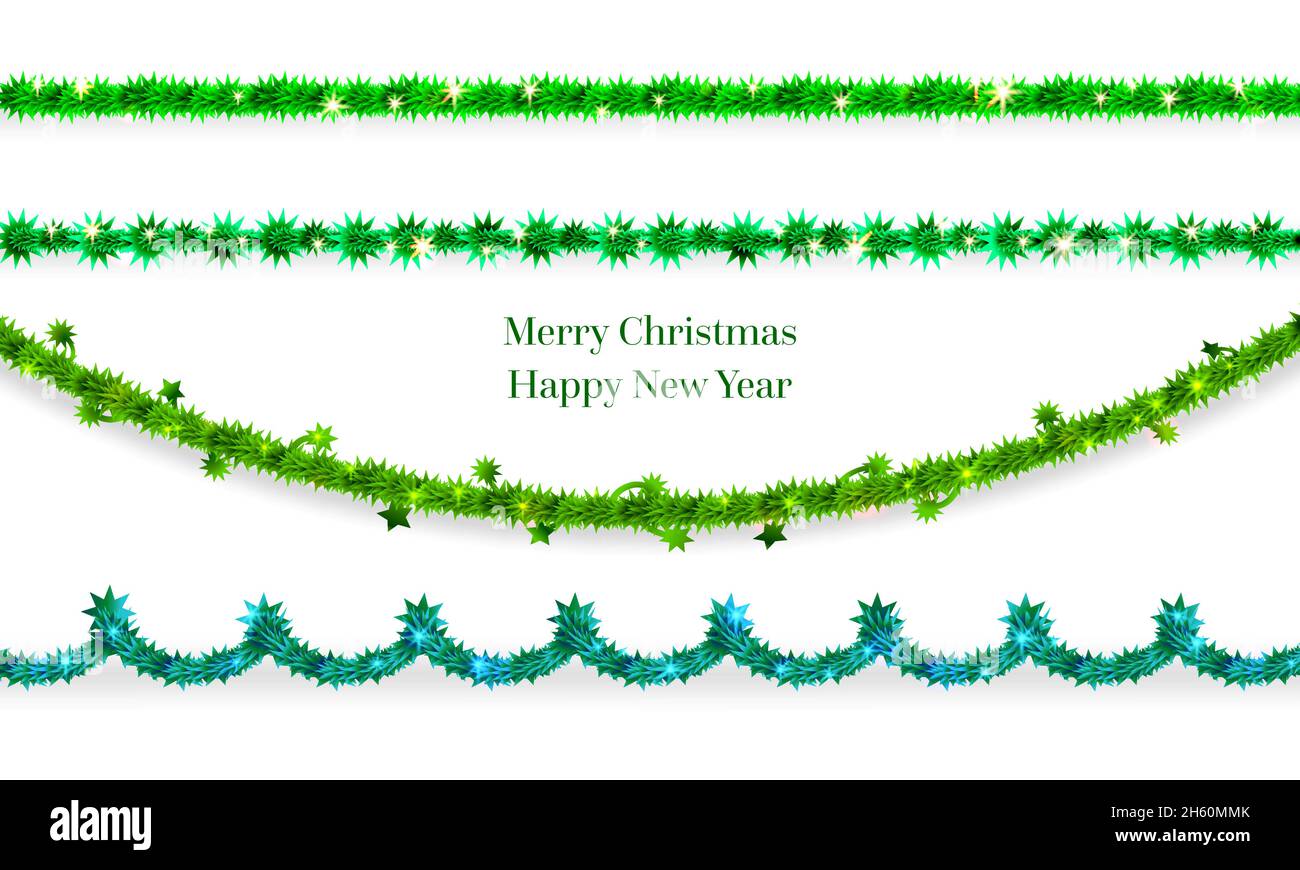 Festive decor garlands set Stock Vector Image & Art - Alamy
