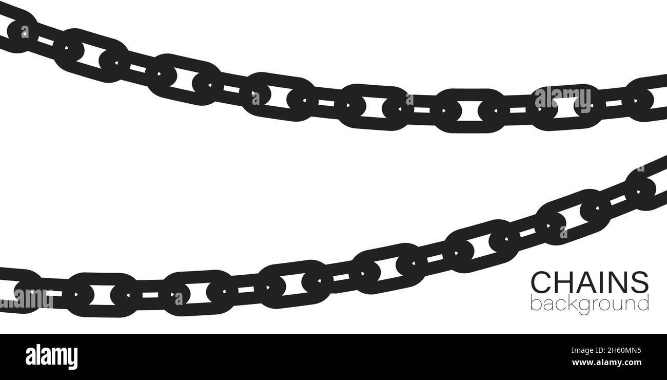 Chain vector background, connection chains concept flat graphic vector