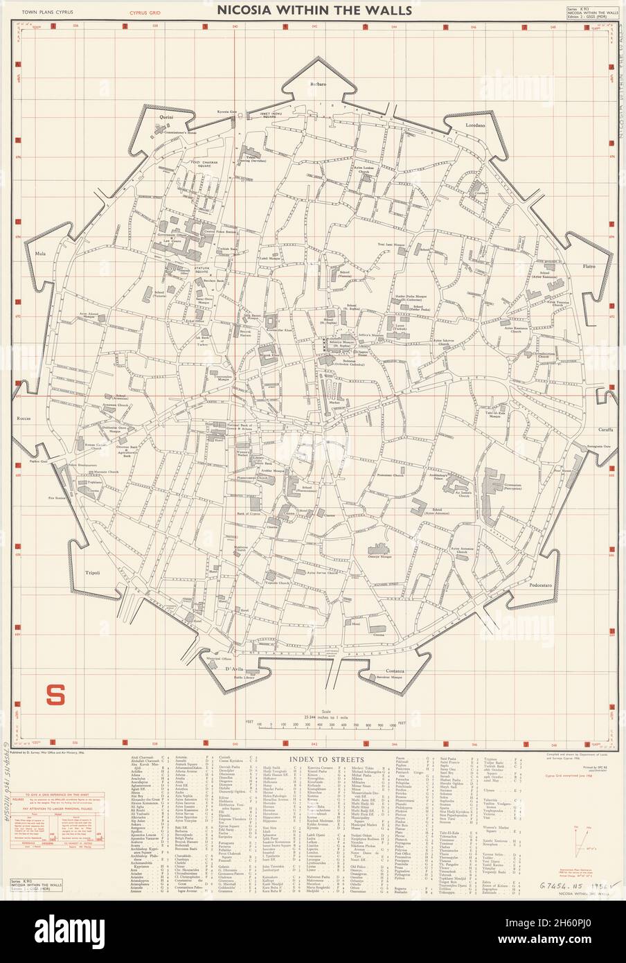 Nicosia Map, Map of Nicosia, Nicosia Print, Nicosia Plan, Nicosia Poster, Nicosia Art, Nicosia Wall Art, Nicosia Download, Nicosia City, Cyprus Map Stock Photo