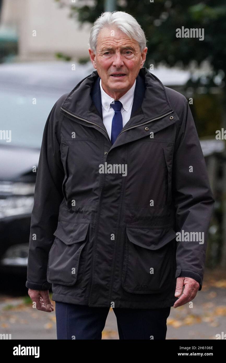 File photo dated 18/10/21 of David Henderson arriving at Cardiff Crown Court. The businessman convicted over organising the flight that crashed into the English Channel killing footballer Emiliano Sala, has been sentenced at Cardiff Crown Court to 18 months in prison. Issue date: Friday November 12, 2021. Stock Photo