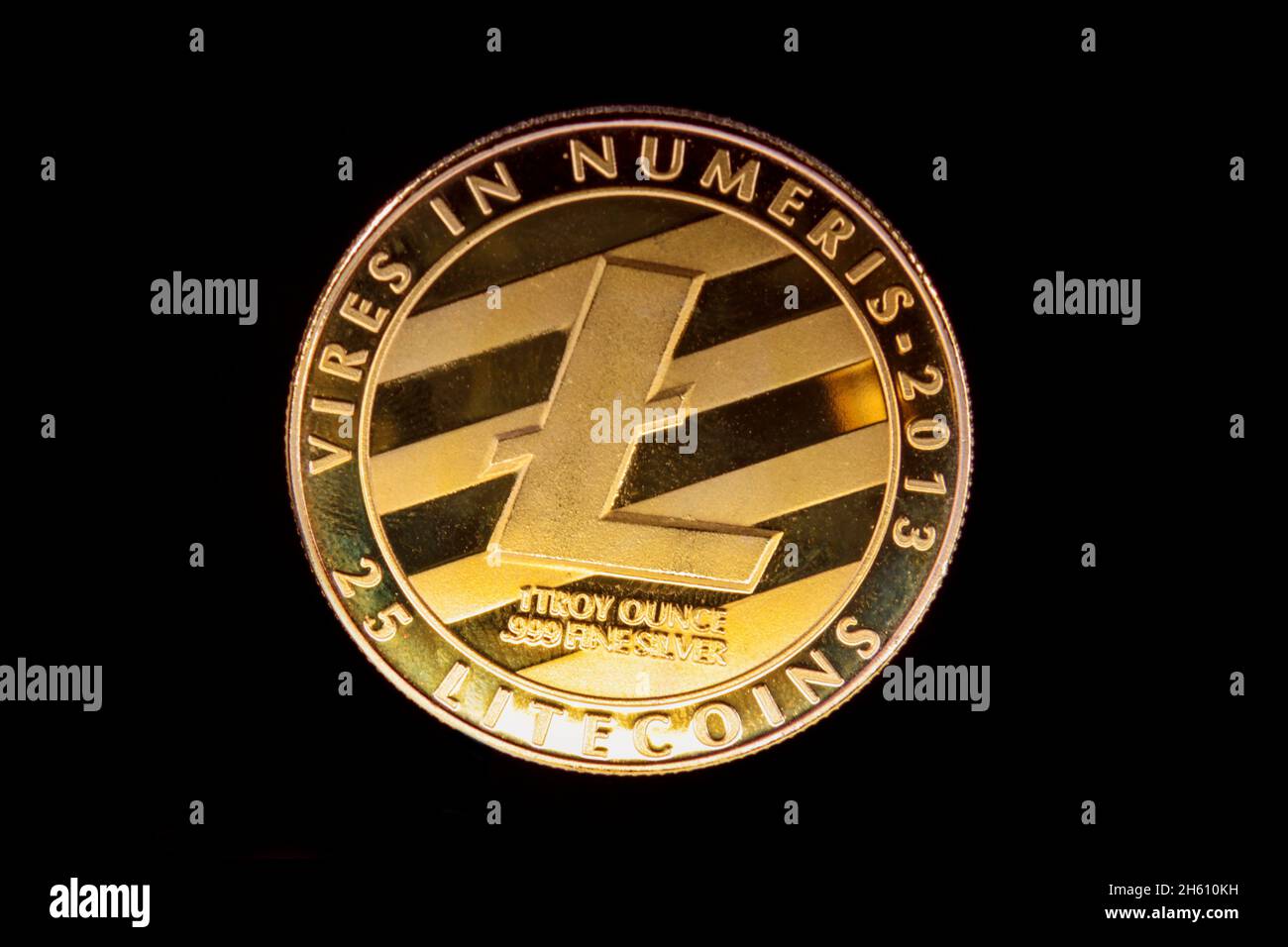 Litecoin LTC coin digital crypto currency Stock Photo