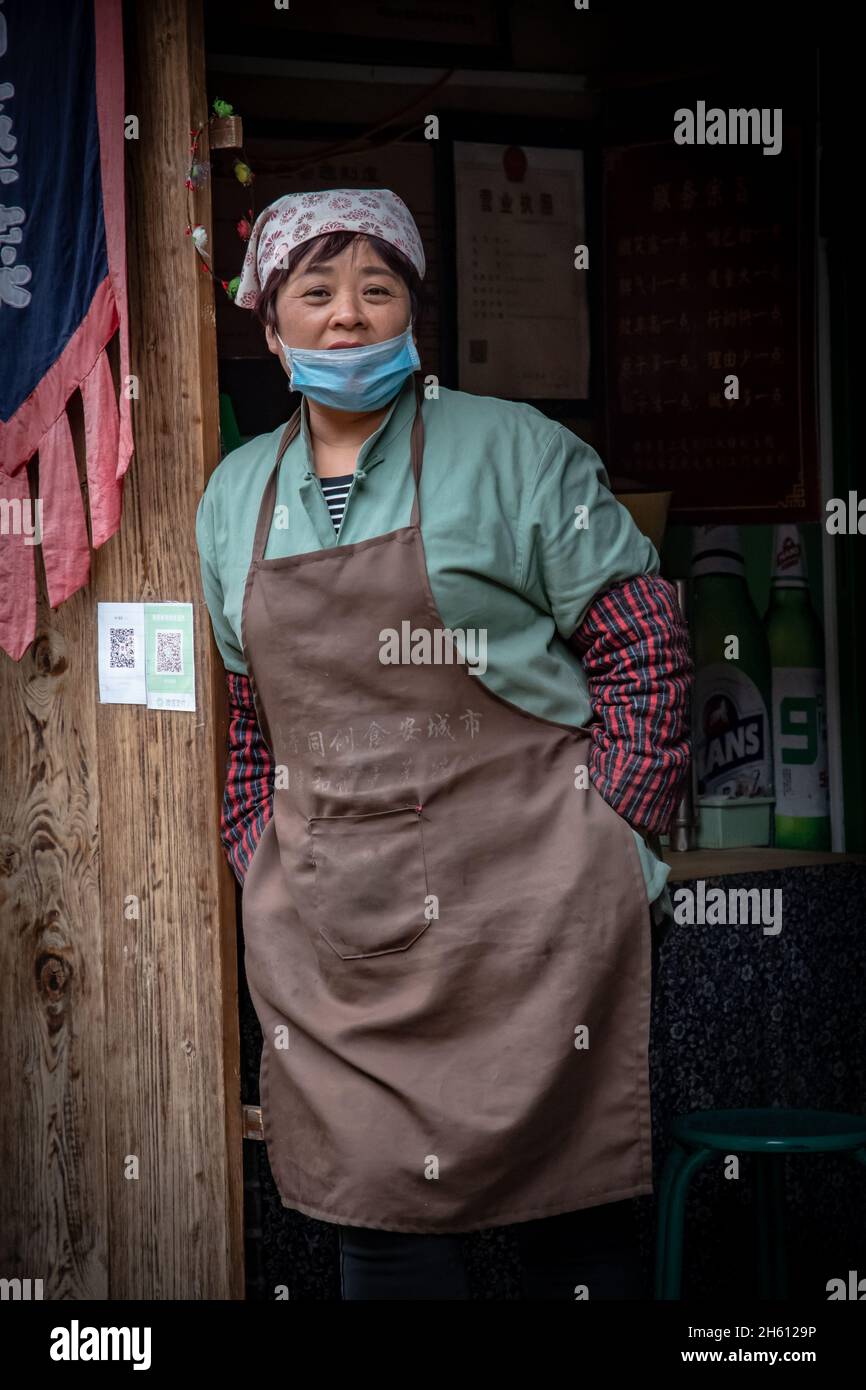 Chinese vendors in Shaanxi Province, China Stock Photo Alamy