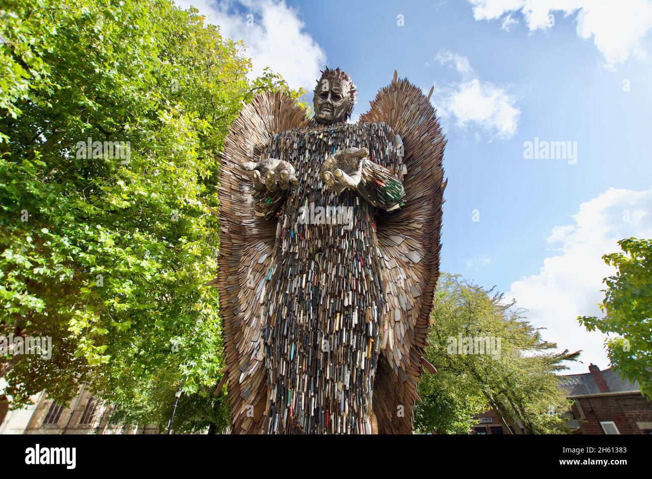 The Knife Angel, a contemporary sculpture formed of 100,000 knives by ...
