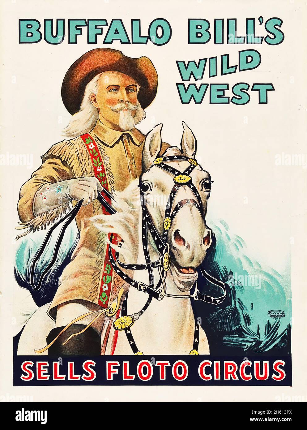 Buffalo Bill's Wild West and Sells Floto Circus (Circus Poster, 1926) Stock Photo