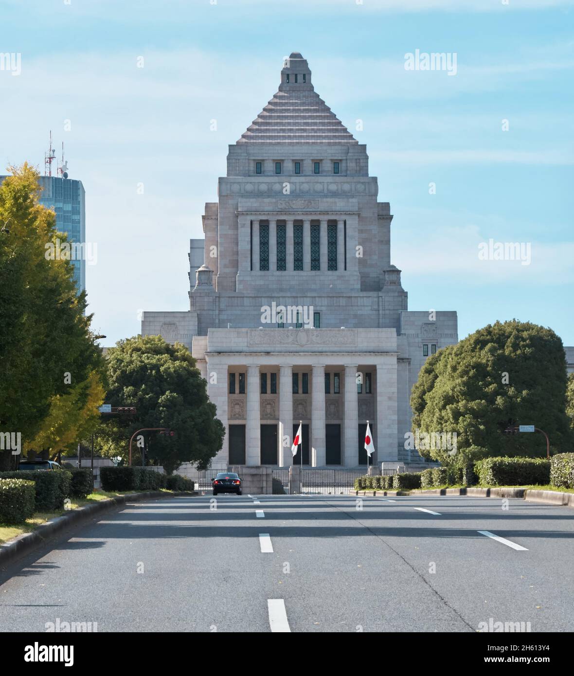Tokyo, Japan. 12th Nov, 2021. General view of the National Diet in Tokyo, Japan on Friday, November 12, 2021. Japan's government and ruling Liberal Democratic Party are considering convening an extraordinary session of the Diet on December 6th. Photo by Keizo Mori/UPI Credit: UPI/Alamy Live News Stock Photo