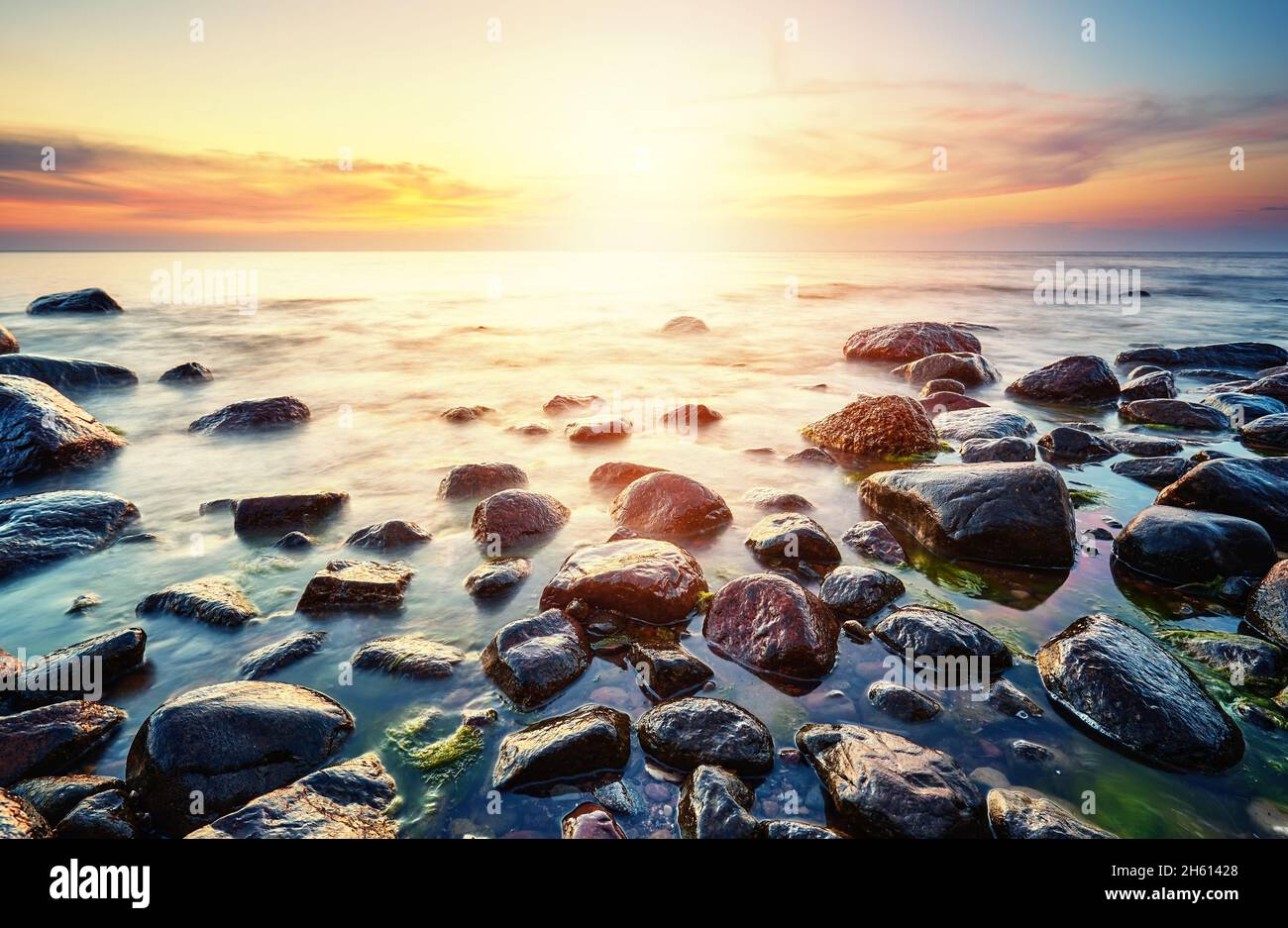 Beautiful view calm beach hi-res stock photography and images - Alamy